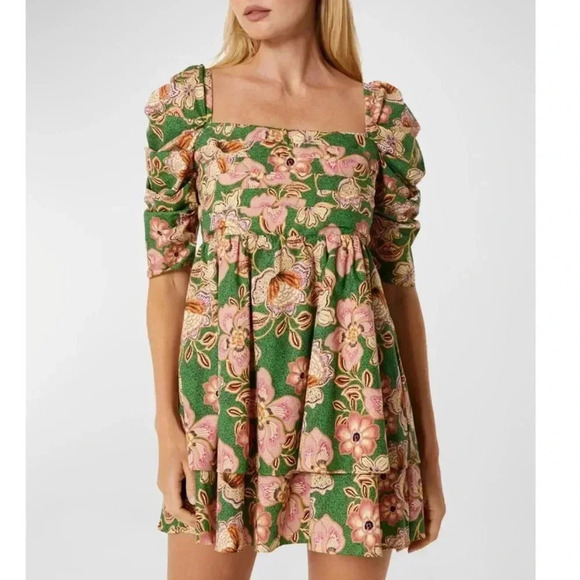 MISA Kate Tie-Back Floral Empire Mini Dress Size XS NWT - Picture 1 of 11